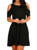 Partykleider Sexy Elegantes weißes Minikleid Vintage Schulterfrei Kurze Ärmel Lose Geburtstag für Frauen Club Vestidos