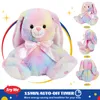 Plush Dolls GLOWGUARDS Luminous Cotton Toys Bunny Throw Cute Pillow LED Lights Music Rainbow Stuffed Animals Rabbit Gift for Kids Girl 230802