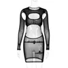 Casual Kleider Frauen Sexy Party Club Mesh Durchsichtig Bodycon Kurzes Minikleid 2023 Sommer