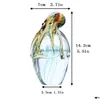 Nowatorskie przedmioty H D Ręcznie robione szklane szklane galaretki Octopus zwierzęta sztuka ślubna Ozdoba Ozdób Stołowy Rzemiosło domowe prezent T200710 Dr Dh6qa