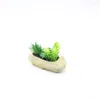 Decorative Flowers Simulation Of Potted Plants Tabletop Artificial Set Stone Vase Indoor Greenery Succulents Wedding Home Decoration