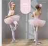 Roupa de palco 1 pçs/lote Vestido de balé meninas sem mangas Roupa de dança infantil Collant Vestido de dança Tutu