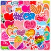 50Pcs Cartoon Love Stickers Waterproof Vinyl Stickers Non-random for Car Bike Luggage Laptop Skateboard Scrapbook Water Bottle Decal