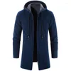 Hommes Vestes Hommes À Capuche Épais Polaire À Manches Longues Manteau Hiver Hommes Chaud Hoodies Manteaux Veste Outwear Trench