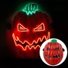 Máscara de iluminação de abóbora de Halloween com fio EL Máscaras assustadoras para festa de Halloween, fantasia de festa, decoração de cosplay