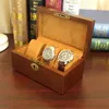 Watch Boxes Small Wood Box Storage Case With Lock Organizer 3 Slots Mechanical Wrist Watches Bracelet Display Collection