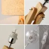 Lampy podłogowe nordycka drewniana tkanina z drewnianego tkaniny statyw do salonu sypialnia wewnętrzna oświetlenie domowe nowoczesne urządzenie