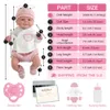 14 pulgadas Silicona de cuerpo completo Bebe Reborn Isaac Doll Girl Coco Soft Dolls Lifelike Baby Diy Blank Toys 230802