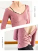 Abbigliamento da palcoscenico Autunno Inverno Abiti da pratica di danza Top a maniche lunghe da donna per adulti Body da ginnastica primaverile con maniche moderne