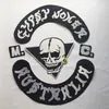 Fashion Gypsy Joker Australia MC Club Biker Vest broderad patchjärn på full baksida av jackan Motorcyle Patch 221x
