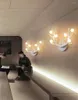 Lampes murales nordique bois de cerf lampe pays américain rétro salon escalier décor lumière chambre chevet Bar Restaurant luminaire