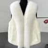 Women's Fur Autumn Winter Faux Plush Coat For Women 2023 Fashion Single Breasted Overcoat Female Furry Vest Lady Sleeveless Jacket M440
