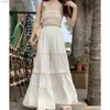 Women's Two Piece Pants French Lace Ethnic Bohemian Style Baggy Dress Set Sling Top Summer Wide Leg Premium Casual