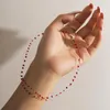 Catene Unico Goth Red Fishline Collana a catena per le donne Matrimonio Nuziale Semplice Kpop Clavicola Choker Y2K Accessori Gioielli sul collo