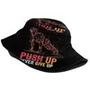 Bérets Push Up Never Give Motivation For Calisthenics Street Workout Idée de cadeau d'anniversaire Vintage Color Pattern Hats Outdoor Hat Sun