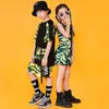 Scène Porter Enfants Jazz Danse Costume Camouflage Rue Hip Hop Danse Tenues Filles Garçons Tambour Performance Vêtements Sport DNV15106