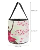 Storage Bags Ballet Dancer Girl Pink Flower Butterfly Decor Toys Basket Candy Bag Gifts For Kids Tote Cloth Party Favor