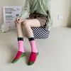 Sports Socks 3Pairslot Alphabet Print Sports Colorblocking Socks Fashion Pure Cotton Comfortable Soft Thin Breathable Casual Socks 230803