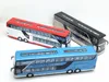 Diecast Model Car Sale High Quality 1 32 Eloy Pull Back Bus Model High Imitation Double Sightseeing Bus Flash Toy Vehicle 230802