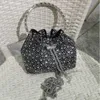 الأكياس المسائية Delmonde العصرية الجديدة Rhinestone Tassel Bucket Women's One Counter Crossbody Bag Bag 230815