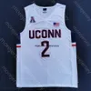 Custom Коннектикут UConn Huskies Баскетбольная майка NCAA College Брендан Адамс Акок Сидни Уилсон Драммонд Гей Лэмб Батлер Гордон Хами