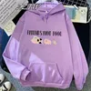 Kvinnors hoodies vegan kvinnor vänner inte mat grafisk topp hoody punk stil ulzzang tecknad streetwear femme vinter tröjor kvinna