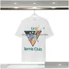 T-shirts pour hommes Chemises pour hommes T-shirt de créateur T-shirts amples Lettres T-shirt imprimé Sweat Femme Tendance Manches courtes Casablanc Casual Round Dhyza
