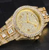 Relogio Masculino Luxury Miss Ice Out Diamond Watch Multifunction Day Date調整カレンダークォーツ時計