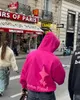 Kadın Hoodies Sweatshirts Pembe Mavi Çift Sokak Giyim Kpop Avrupa ve Amerika Y2K Rahat Günlük 3D Desen Giysileri 230802