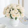 Decorative Flowers 5 Heads Artificial For Home Bedroom Bonsai Christmas Party Decoration Wedding Bridal Rose Bouquet Accessories Needlework