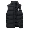 Hommes gilets sans manches veste hiver chaud fermeture éclair manteau automne col montant gilet décontracté gilet marque vêtements