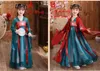Платья для девочек мужские купальники Новое и ретро -китайское платье Ханфу имитирует китайскую династию женского платья Z230803