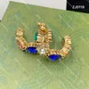 Colorful Rhinestone Stud Women Vintage Party Earrings Diamond Designer Lady Ear Loop