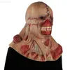 Party Masks Halloween Zombie Mask Scary Tyrant Horror Mask Cosplay Nemesis Costume Props Horror Movie Latex Masks L230803