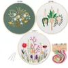 Chinese Style Products Embroidery Starter With Pattern and Instructions Crafts Cross Stitch Set Flowers Plant Stamped Embroidery Kits R230803