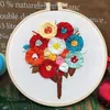 Kinesiska stilprodukter stora blomma broderier diy handarbetshusverksmönster behövande för nybörjare cross stitch artcraft verktyg (med