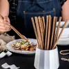 Pałeczki 10 par wielokrotnego użytku ręcznie robione naturalne drewniane zastawa stołowa sushi drewniany zestaw domowych materiałów kuchennych