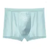 Minstready 3PCS Ice Silk Men Bokser Shorts Grafen Antibacterial Large Lingeries Bokserie Boksershorts