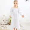 Robes de fille Toddler Girls Cotton SLong Nightgown Pyjamas Loungewear Dress Casual A Line