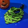 Hundhalsar Halloween Bandanas Triangle Scarf Justerbar Holiday Pet Bandana Washable Bib