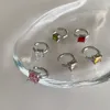 Backs kolczyki błyszczące kolorowe sześcienne mankiety z cyrkonem kwadratowy kryształ fałszywy klip dla kobiet biżuteria na przyjęcie weselne