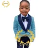 Pakken Pakken Voor Jongens Bruiloft Tuxedo Sjaalkraag Jacquard Foto Formele Feestjurk Kinderen Blazer Broek 2 Stuk 230802