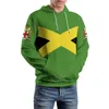 Hommes Hoodies Jamaïque Pays Drapeau 3D À Capuche Polyester Cool Hommes Femmes Harajuku Sweat Unisexe Pullover Décontracté Nom Personnalisé