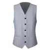 Herrdräkter 2023 Butik (Blazer västbyxor) Fashion Slim Gentleman Korean Version European Style Striped Suit 3 Pieces