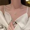 Kedjor Dayin Sparkling Zirconia Two-Worn Folded Love Heart Halsband för kvinnor Personlighet Unika design krage para mujer