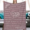 Blankets I Love You Mom Blanket Letter Printed Flannel Air Conditioning Non Shedding Heavy Weight Size