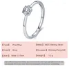 Bagues en grappe CYJ pavé européen CZ corée Simple S925 bague en argent Sterling pour les femmes fête d'anniversaire mariage fille bijoux