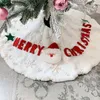 Christmas Decorations Tree Skirt Artificial Plush Xmas Carpet White Floor Mat Ornament Year Navidad Home