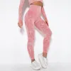 Pantalon actif 2023 sans couture tricoté Fitness GYM femmes taille haute Yoga hanches serré entraînement femme sport Leggings