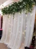 3X6 M Elegatn Matrimonio Sfondo Decorazione Velo Bianco Doppio Strato Tenda di Filato Con Fiore Artificiale Per Il Compleanno Festa di San Valentino FAI DA TE